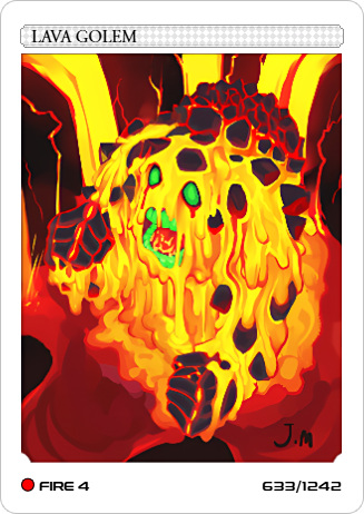Carta Golem de Lava