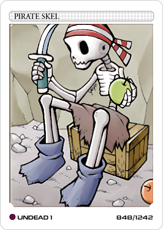 Carta Esqueleto Pirata