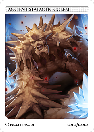 Carta Golem Ancestral